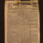 Auch im Inneren der Turmkreuzkugel verwahrt: eine Ausgabe des 'Linzer Volksblatt'