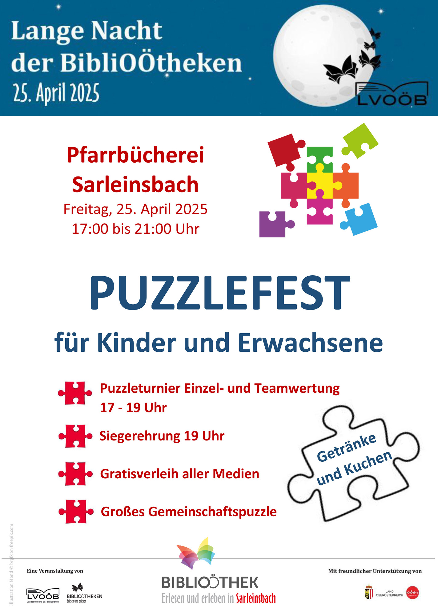 Puzzlefeest - Bibliothek Sarleinsbach