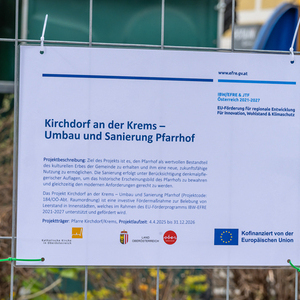 Sanierungsarbeiten Pfarrhof Kirchdorf an der Krems haben begonnen