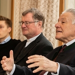 Alois Mühlbacher, Bischof Manfred Scheuer und Josef Pühringer (von li)