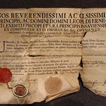 Im Inneren der Kreuzkugel wurden gefunden: eine Pergamenturkunde, verfasst vom damaligen Bischof Doppelbauer, zahlreiche Reliquien, geweihte Medaillen, sowie ein päpstlich geweihtes Wachsstück ('Agnus Dei')